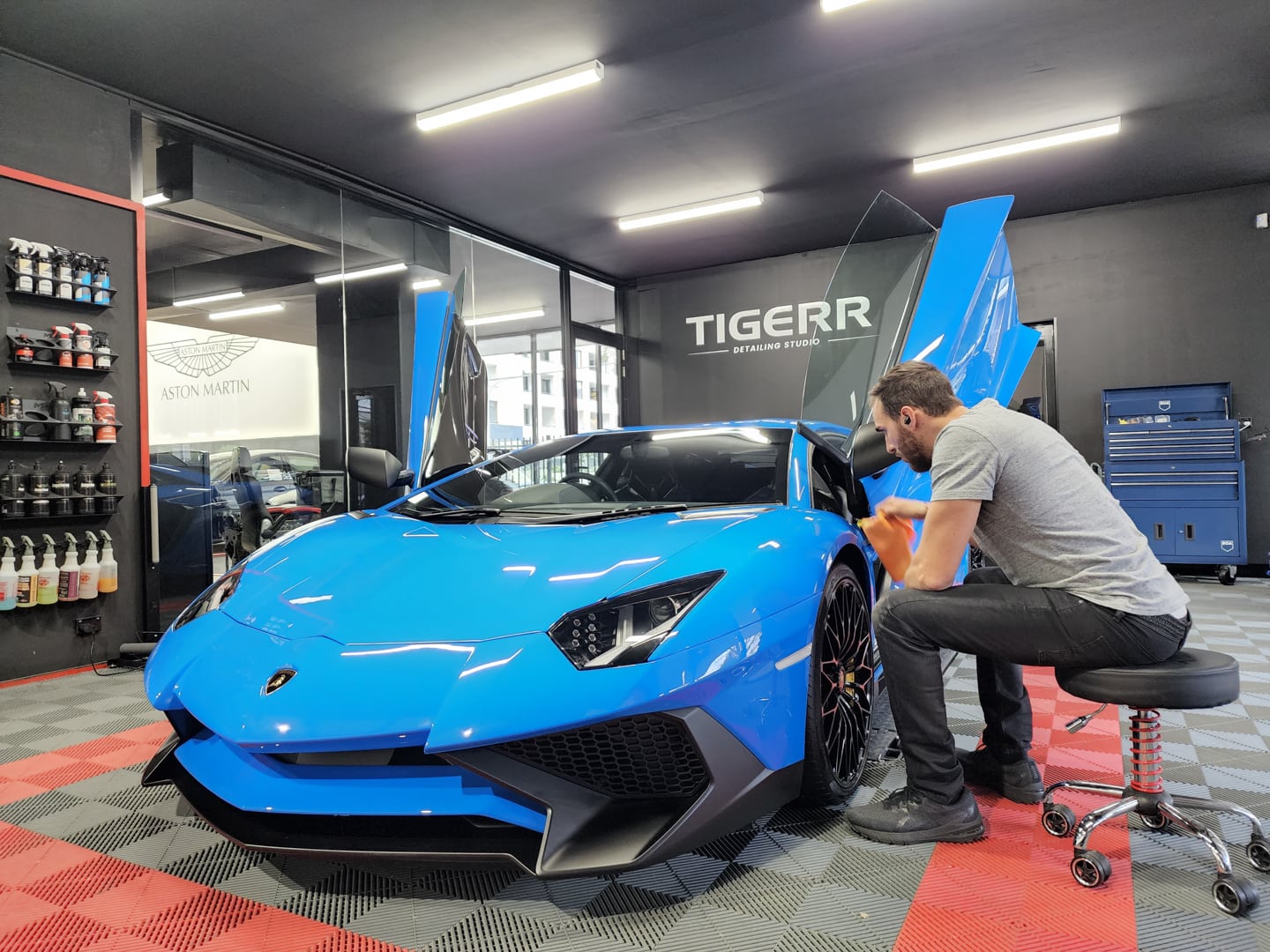 lamborghini paint protection film ceramic coating dry ice blasting sydney tigerr detailing studio